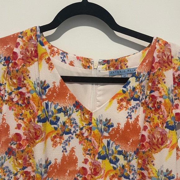 ANTONIO MELANI Colorful Floral Midi Dress - Picture 3 of 5